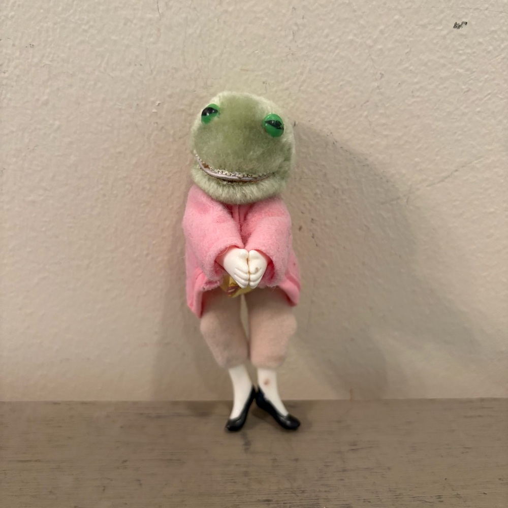 VTG Beatrix Potter Jeremy Fisher Frog Clip On Figurine